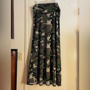 LuLaRoe Camo maxi skirt XL